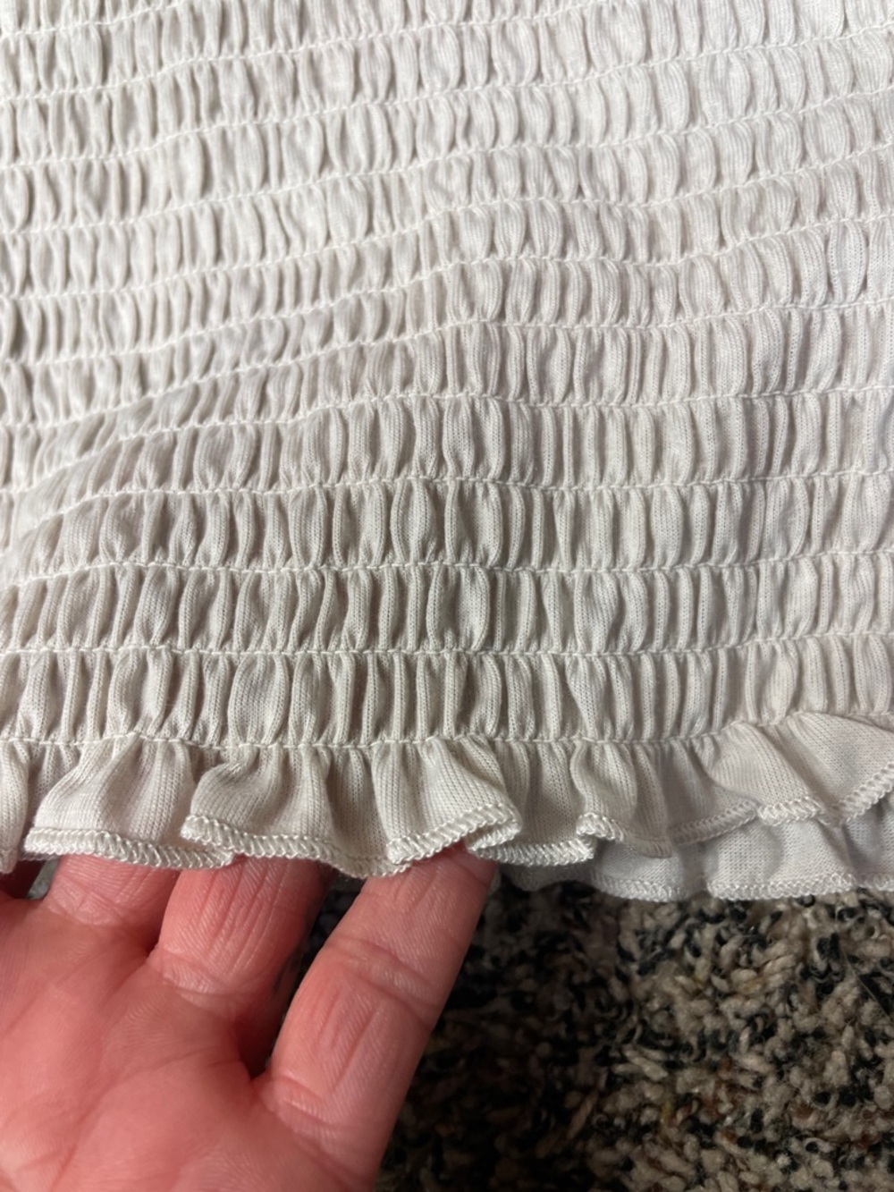 Wild Fable Y2K Smocked Famous Cap Sleeve Cropped Stretch Tee Various Sizes | NWT - Picture 3 of 4